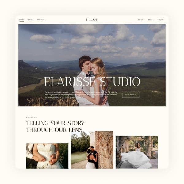 Elarisse - Wedding Photography HTML Template, HTML Template template preview