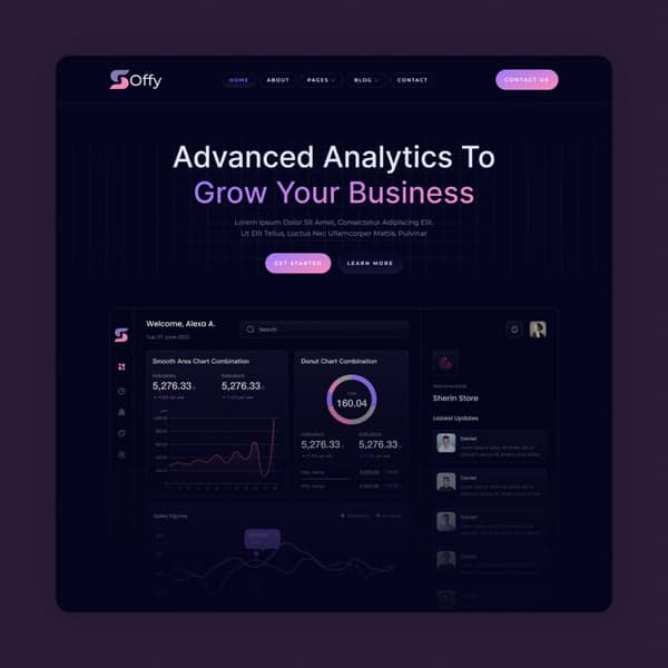 Soffy - Software & SaaS Elementor Template Kit, Elementor template preview